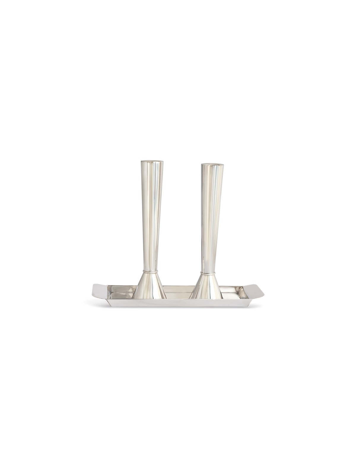 Candlesti de Shabbat en argent sterling moderne et simple, chandelier moderne