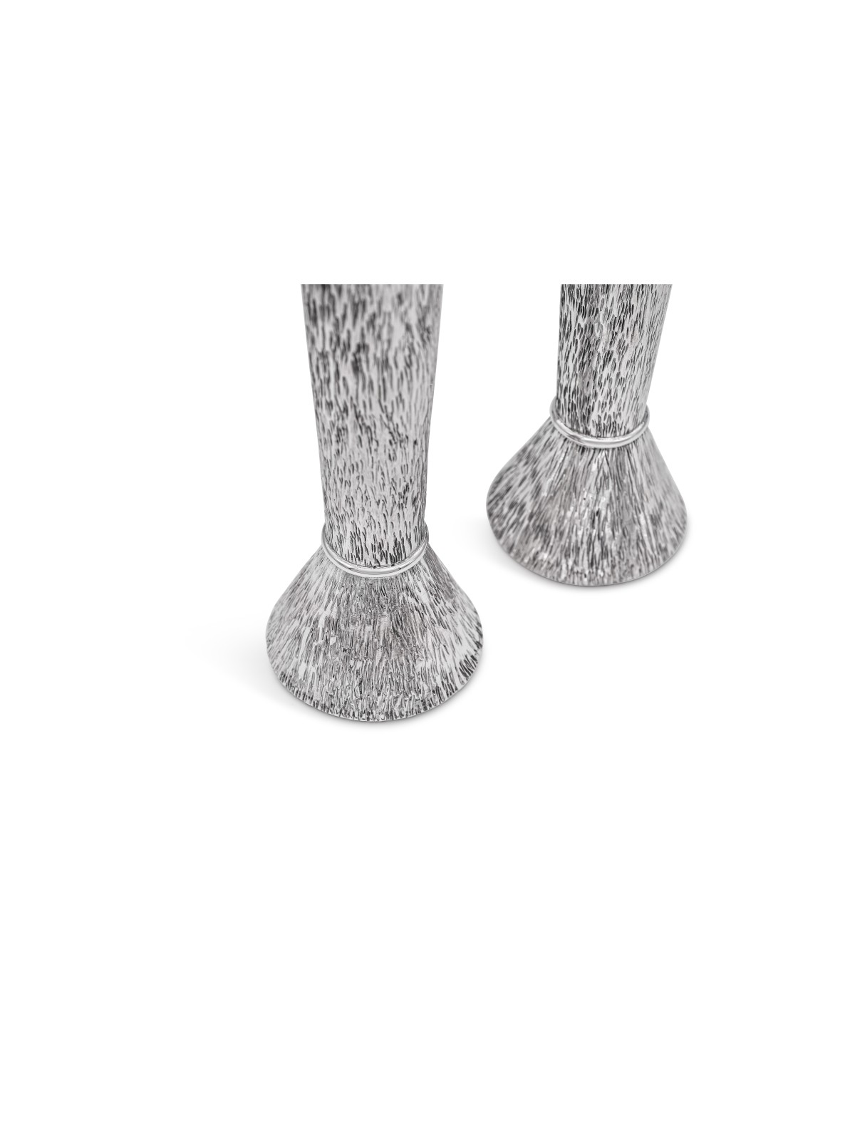 Elegant Hammered Finishing Sterling Silver Candles , Sterling Silver C