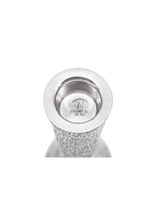 Elegant Hammered Finishing Sterling Silver Candles , Sterling Silver C