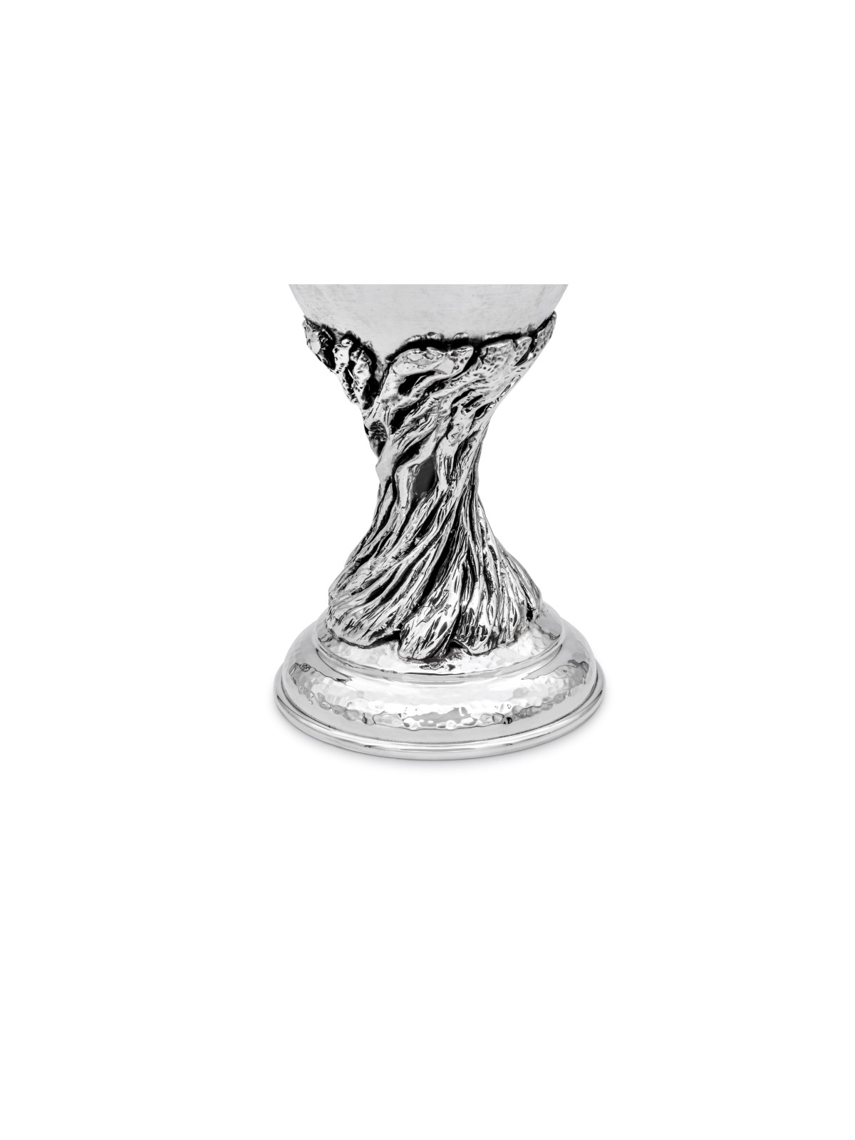 Grand ensemble de coupes Elijah en argent inspiré de la nature, tasses de Kiddouch modernes, est