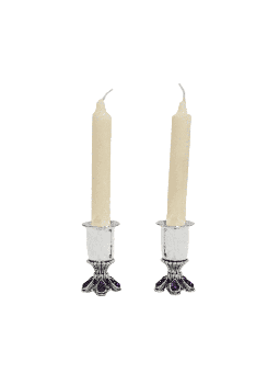 Petits bougeoirs luxueux avec pierres d'améthyste, cadeaux de Pâque, I