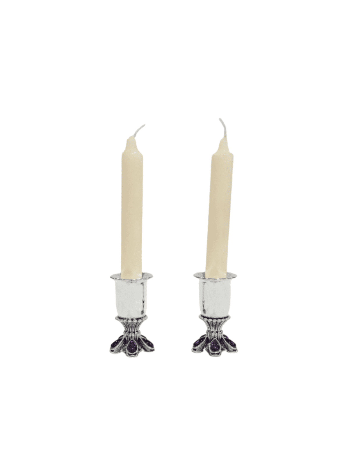 Petits bougeoirs luxueux avec pierres d'améthyste, cadeaux de Pâque, I