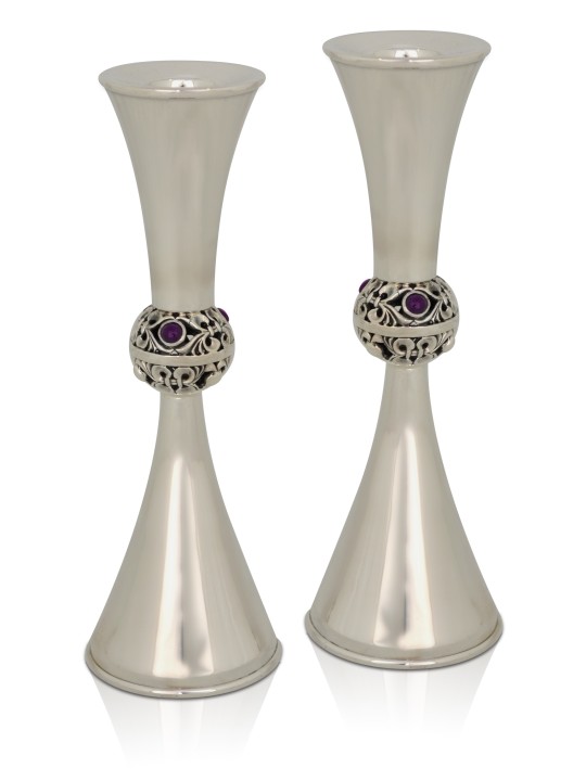 Chandeliers uniques en argent sterling avec améthyste, cadeaux de Pâque,