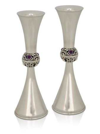 Chandeliers uniques en argent sterling avec améthyste, cadeaux de Pâque,