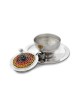 Silver Bee Hive Hammered Honey Dish avec plateau , Tu B'Av Gifts , Israël
