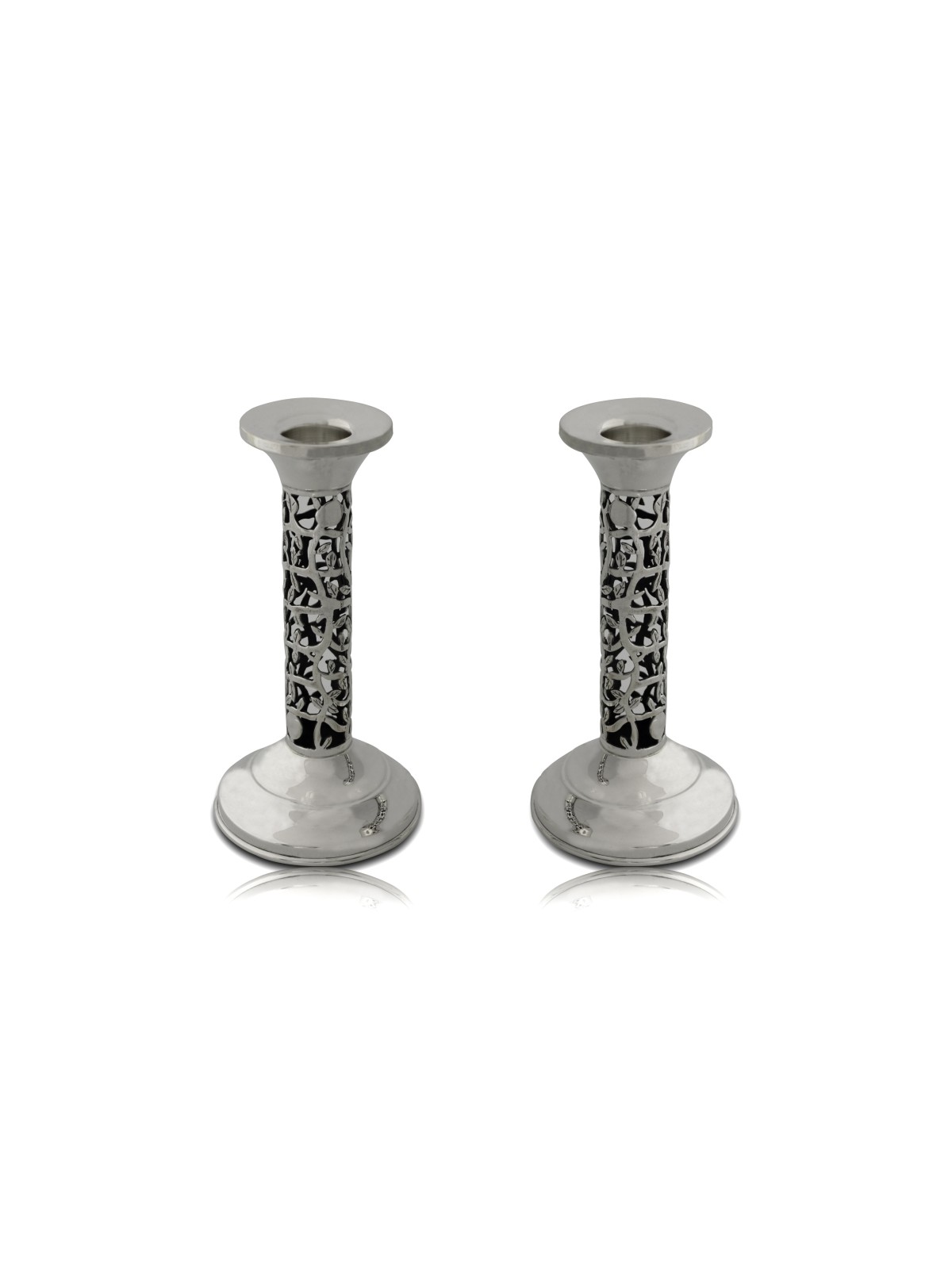 Leaf Shaped Candlesticks Made of Sterling Silver , Sterling Silver Can