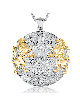 Superbe collier des dix commandements en or blanc 14 carats, ajoutez une chaîne 14 carats, est