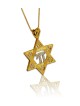 Pendentif étoile de David en or Chai Inside Diamonds , Tu B'Av Gifts , Isra