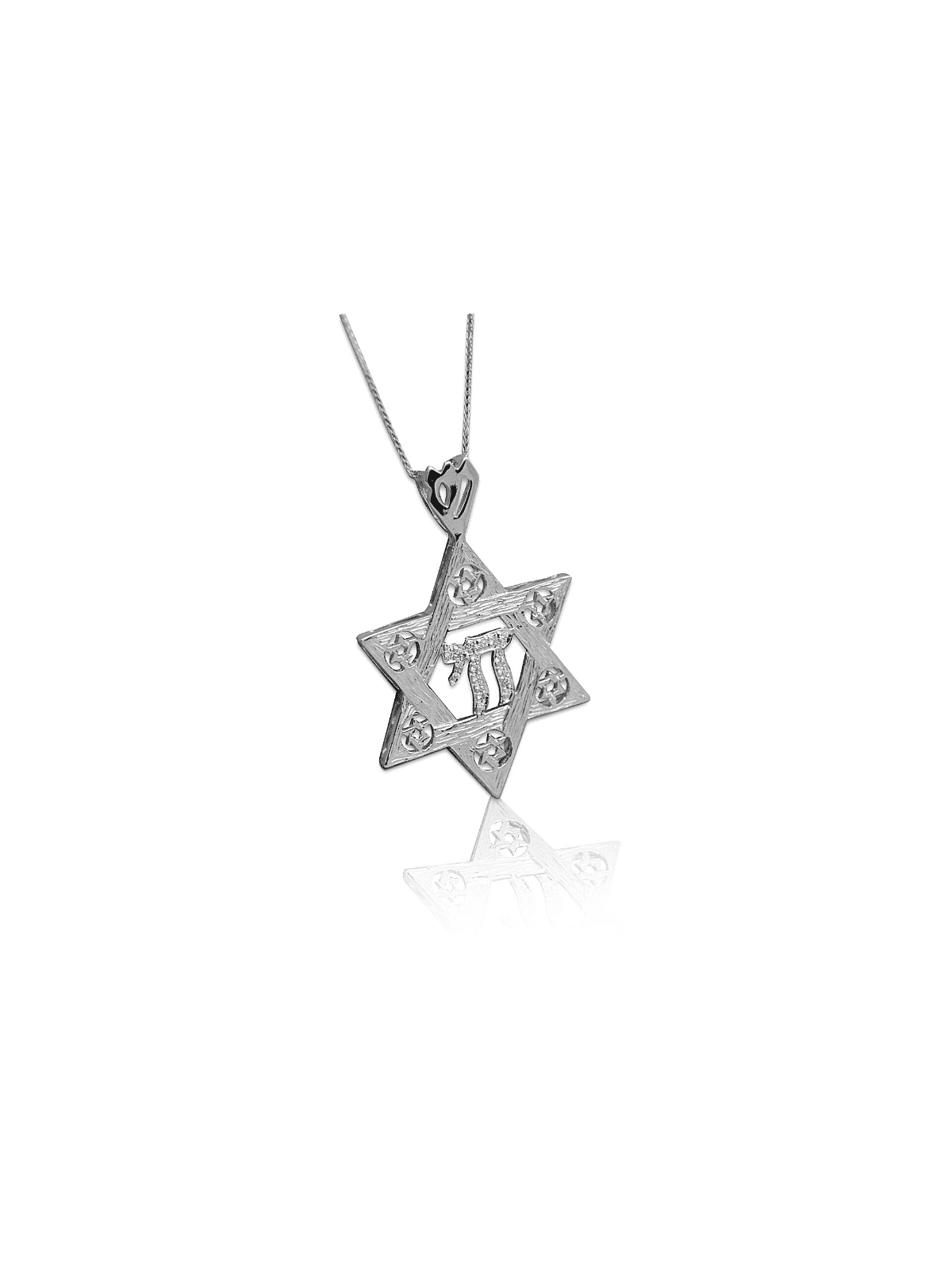 14K Belle étoile de David Chai Collier , Cadeaux Tu B'Av , Ju israélien