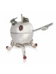 Small Honey Dish with Natural Carnelian Stone , Tu B'Av Gifts , Israel