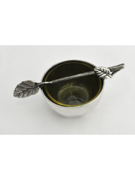 Petit plat de miel avec pierre cornaline naturelle, cadeaux Tu B'Av, Israël