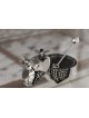 Silver Pomegranate Honey Dish Set , Jewish Wedding Gifts , Israeli Jud
