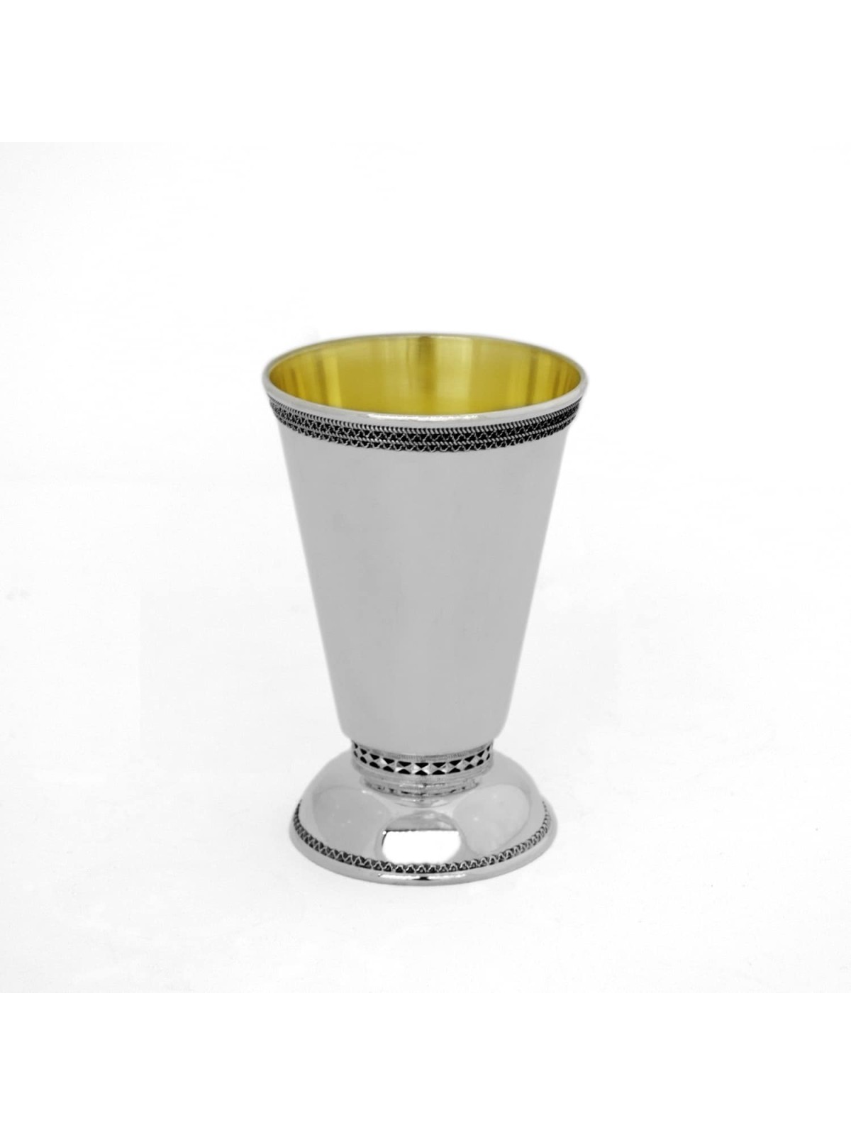 Sterling Silver Traditional Kiddush Cup with Small , Passover Gifts ,