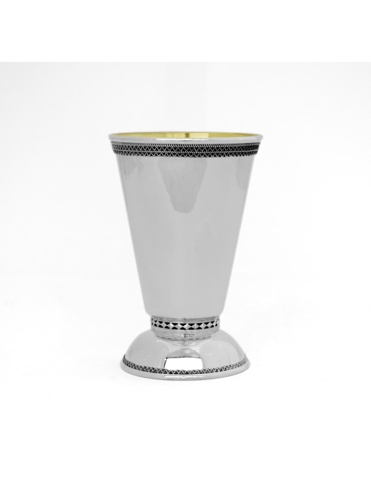 Sterling Silver Traditional Kiddush Cup with Small , Passover Gifts ,