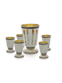 Ensemble de liqueur et de Kiddouch en filigrane d’argent sterling, cadeaux de Pâque, Isr