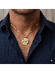 14k Gold Lion of Judah Priestly Blessing Pendant w , Add 14K Chain , I