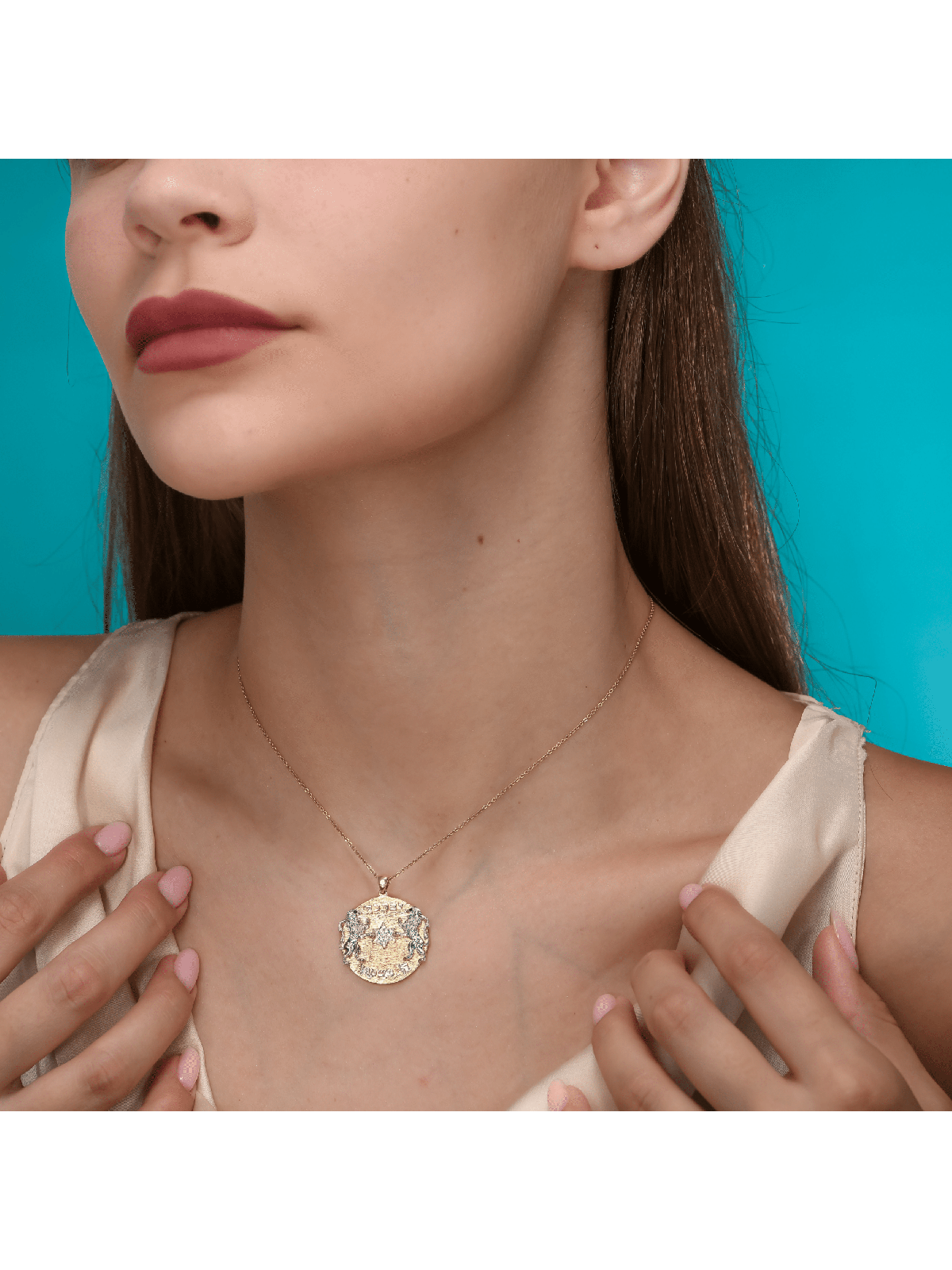 14k Gold Lion of Judah Priestly Blessing Pendant w , Add 14K Chain , I