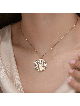 14k Gold Lion of Judah Priestly Blessing Pendant w , Add 14K Chain , I
