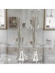 Tall Sterling Silver Modern Candlesticks , Passover Gifts , Israeli Ju