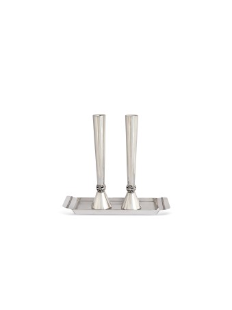 Candlesticks Set for Shabbat with Filigree Inspire , Modern Candlestic