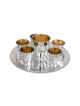 Ensemble de Kiddouch en argent avec 6 mini tasses à liqueur, cadeaux de Pâque, israélien