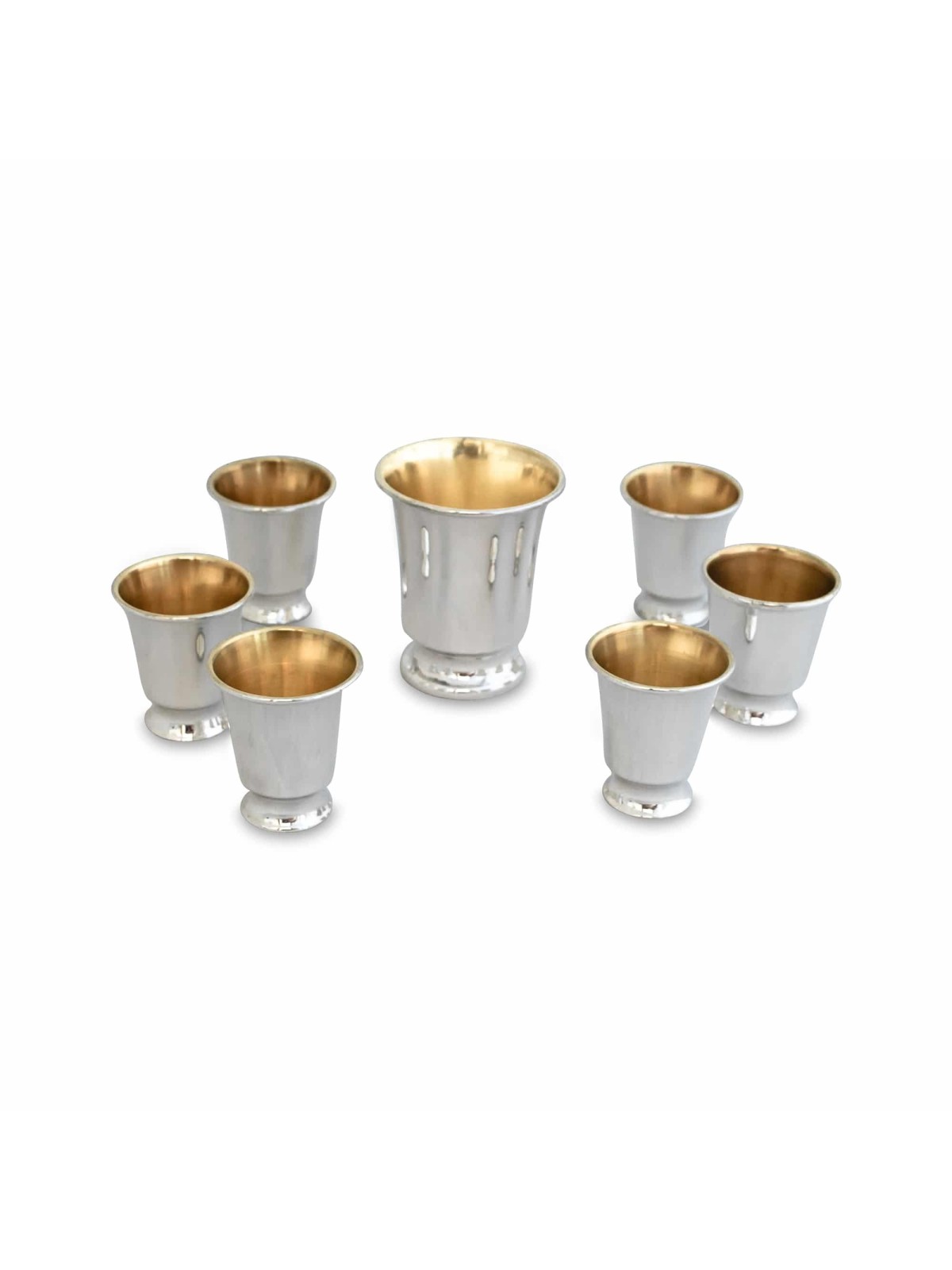 Ensemble de Kiddouch en argent avec 6 mini tasses à liqueur, cadeaux de Pâque, israélien