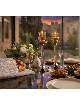 Silver and Gold Plated Metal Blooming Petal Candle , Jewish Wedding Gi