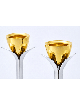 Silver and Gold Plated Metal Blooming Petal Candle , Jewish Wedding Gi