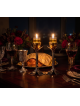 Silver and Gold Plated Metal Blooming Petal Candle , Jewish Wedding Gi