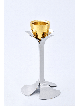 Bougie de pétale de floraison en métal plaqué argent et or, Gi de mariage juif