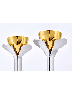 Silver and Gold Plated Metal Blooming Petal Candle , Jewish Wedding Gi