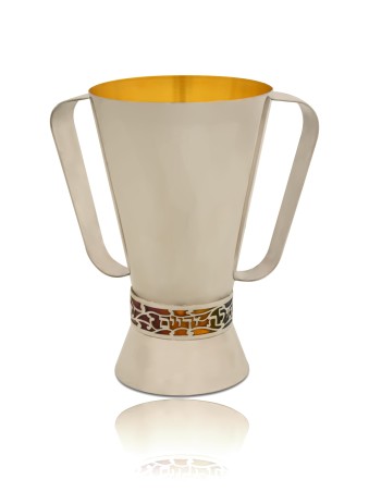 Tasse de lavage en argent avec émail coloré, tasses de lavage modernes, Israël