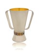 Tasse de lavage en argent avec émail coloré, tasses de lavage modernes, Israël