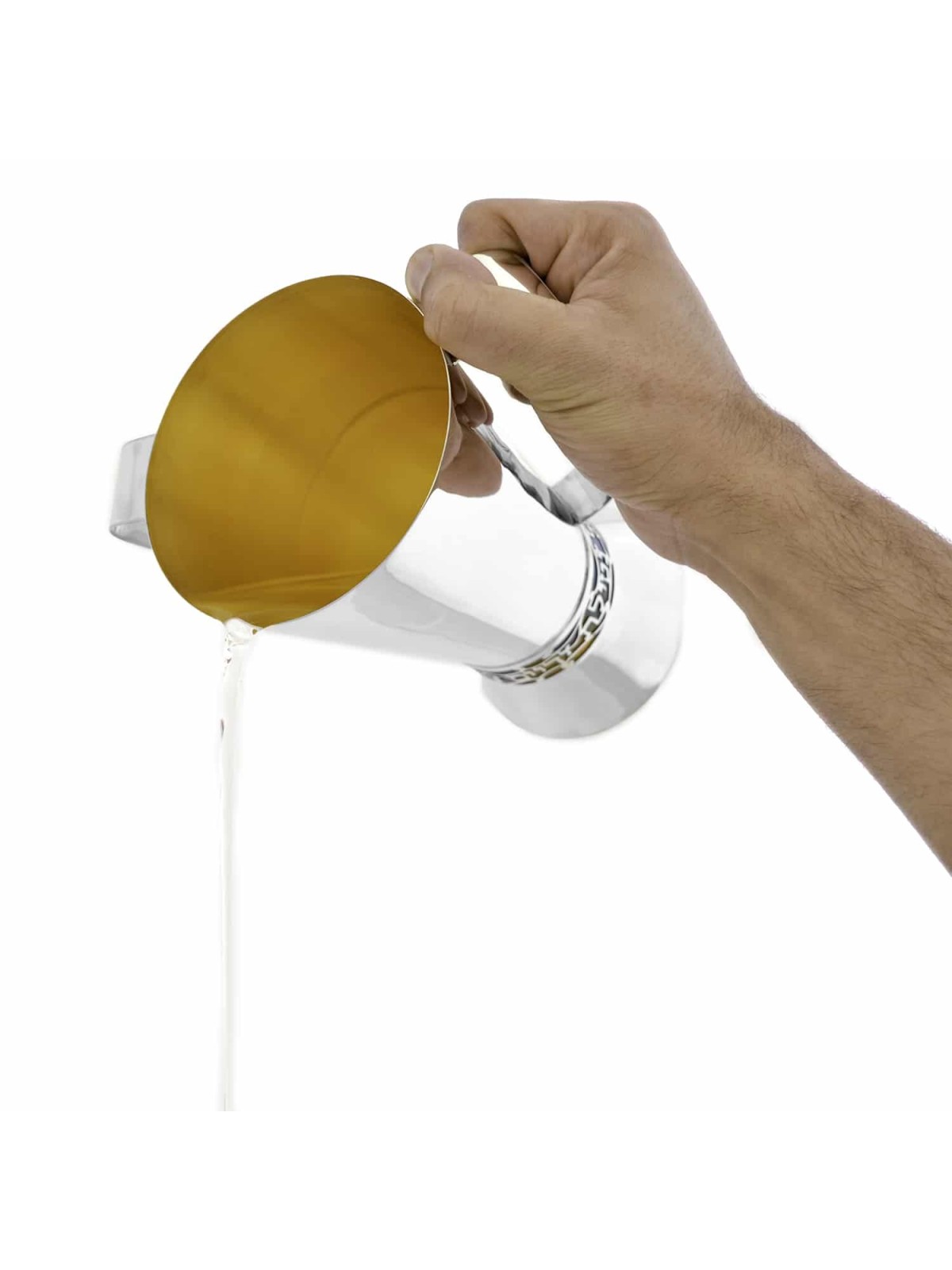 Tasse de lavage en argent avec émail coloré, tasses de lavage modernes, Israël