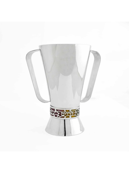 Tasse de lavage en argent avec émail coloré, tasses de lavage modernes, Israël