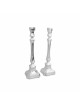 Tall Sterling Silver Shabbat Candlesticks , Passover Gifts , Israeli J