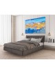 Mur occidental abstrait contemporain bleu et or K, abstrait juif A