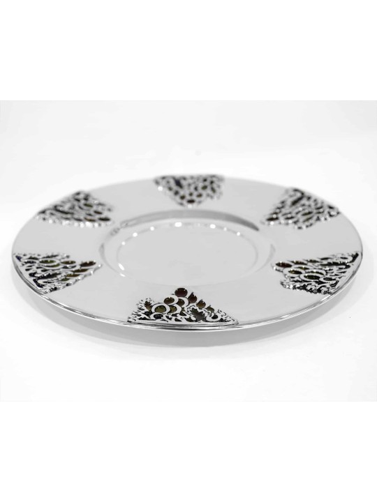 Grapes Design Silver Kiddush Cup Set , Modern Kiddush Cups , Israeli J