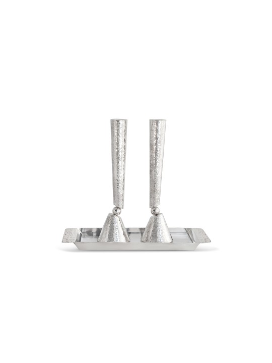 Grands chandeliers martelés modernes en argent sterling, argent sterling C