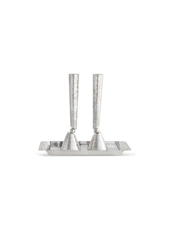 Grands chandeliers martelés modernes en argent sterling, argent sterling C