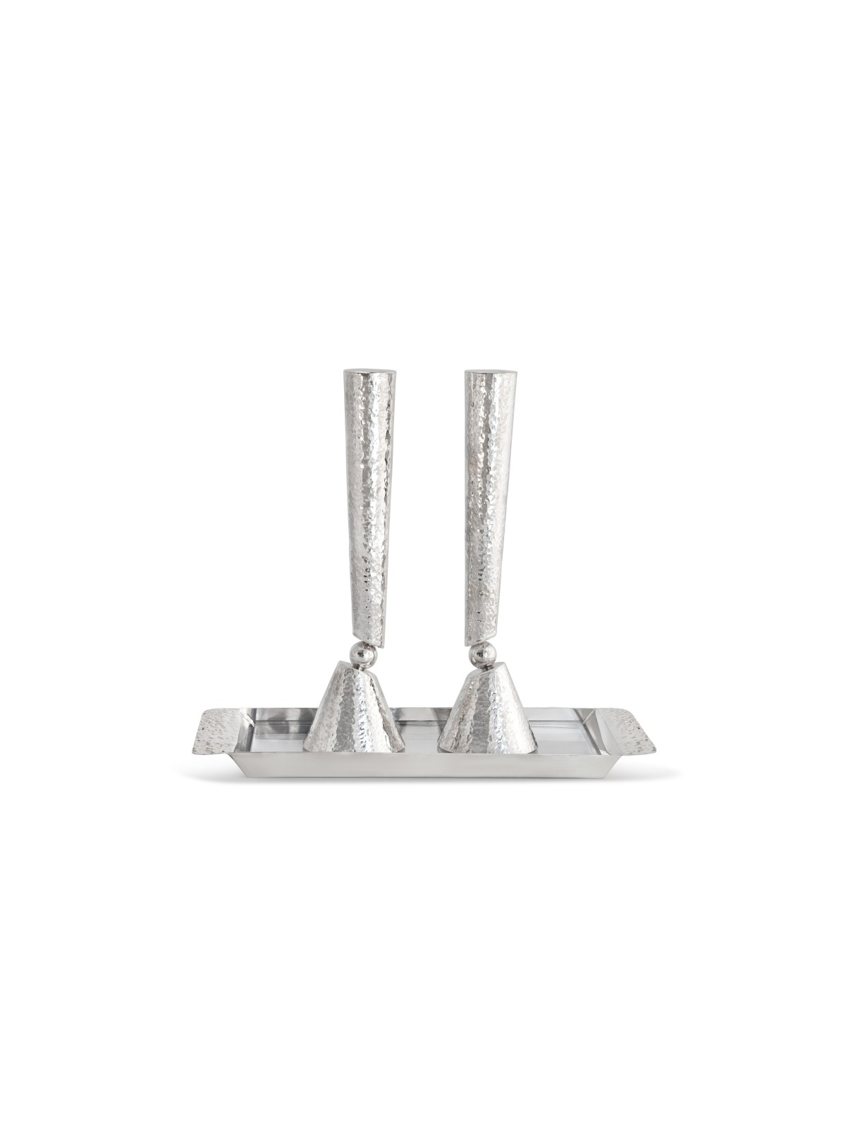 Grands chandeliers martelés modernes en argent sterling, argent sterling C
