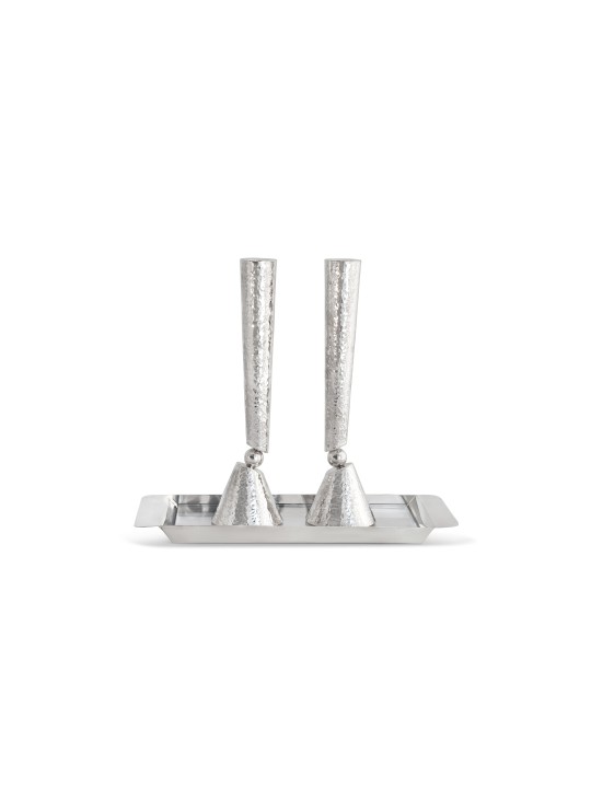 Grands chandeliers martelés modernes en argent sterling, argent sterling C