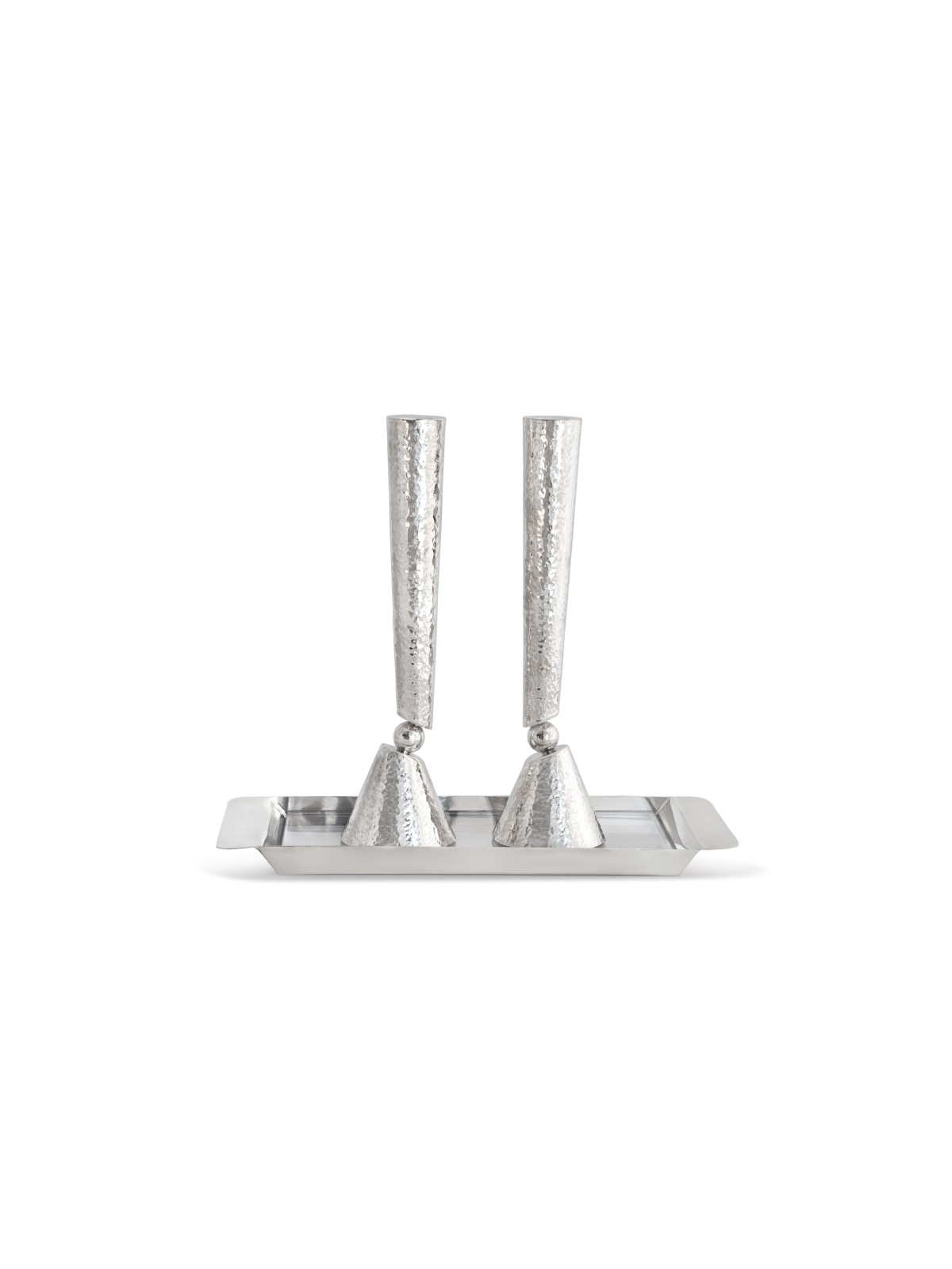 Grands chandeliers martelés modernes en argent sterling, argent sterling C