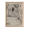 YehuditsArt Sketch Print of Narrow Alleyw... | Jewish Gift from Israel