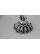 Petits chandeliers extraordinaires en pierre d’améthyste, canette en argent sterling