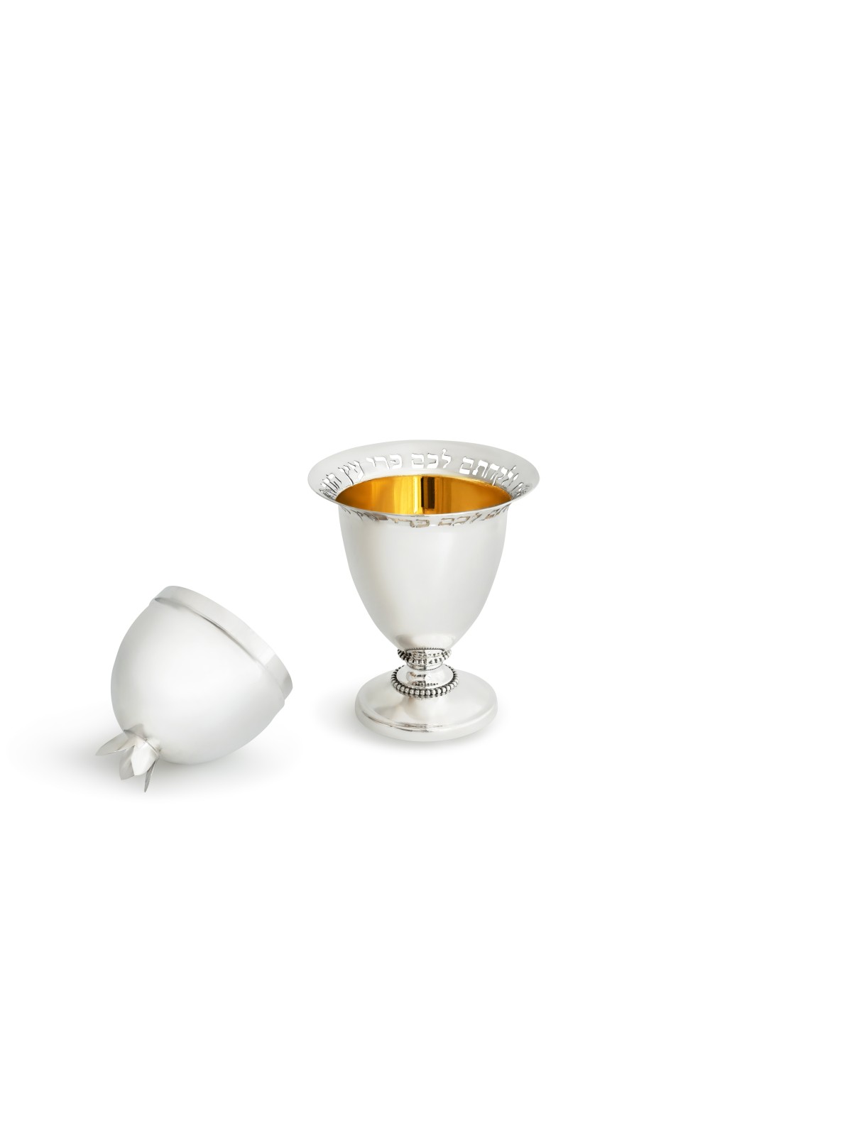 Boîte Etrog en argent sterling avec motif reflets, cadeaux Tu B'Av, est