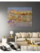 Lueur dorée de Jérusalem Kotel Peinture originale i , Résumé juif A