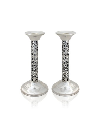 Grands chandeliers en argent sterling avec nature ins, argent sterling C