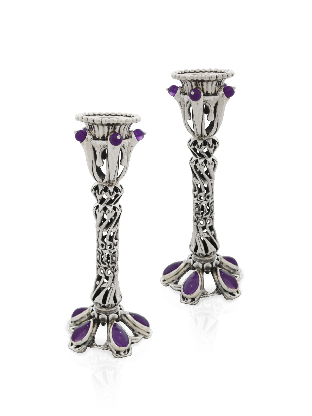 Grands chandeliers spéciaux en argent sterling avec St, cadeaux de Pâque,