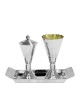 Ensemble Havdalah martelé minimaliste en argent sterling, ensemble Havdalah moderne